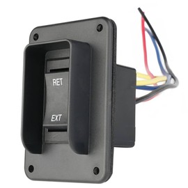 SEAFLO Stabilizer Jack Switch Power Rocker Switch, MAX 30 Amps, 12V/24V, Extend-Retract, 4 Pin Wire Harness, Momentary Reversing Polarity, IP68-Waterproof for RV Boat Truck, 4 Year Warranty (1-Pack)