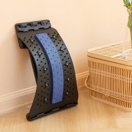 Angle-adjustable waist stretching equipment board stretching board lumbar curve arch support curve acupressure board posture blue