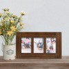 Prinz Homestead Dark Walnut 3-Opening Collage Picture Frame 4x6 Photos