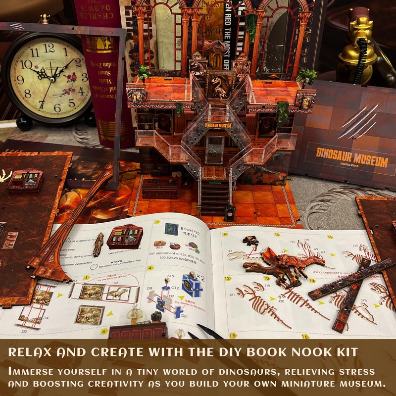 Book Nook Kit - DIY 3D Wooden Puzzle Miniature House