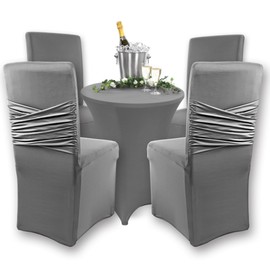 Gräfenstayn stretch chair covers Victoria round and square chair backs - bi-elastic fit with Oeko-Tex seal Standard 100: “Certified trust”.