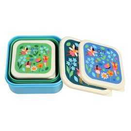Fairies in The Garden Reusable BPA Free Snack Boxes (Set of 3)