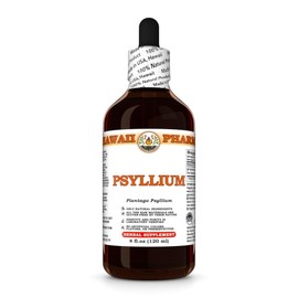 Psyllium (Plantago Psyllium) Dry Husk Tincture, Made in Hawaii, Organic Raw Materials, All Natural, Vegan, Pure Liquid Extract - 4 fl.oz