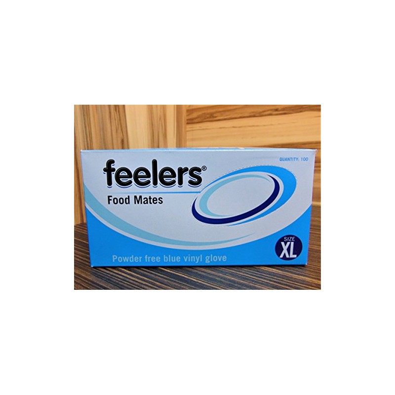 Powder-Free Disposable Vinyl Gloves - XL Blue - 100 Pack