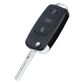 KEYECU for Volkswagen Beetle Eos Jetta Passat 2012-2018 Flip Remote Key Shell Case Fob