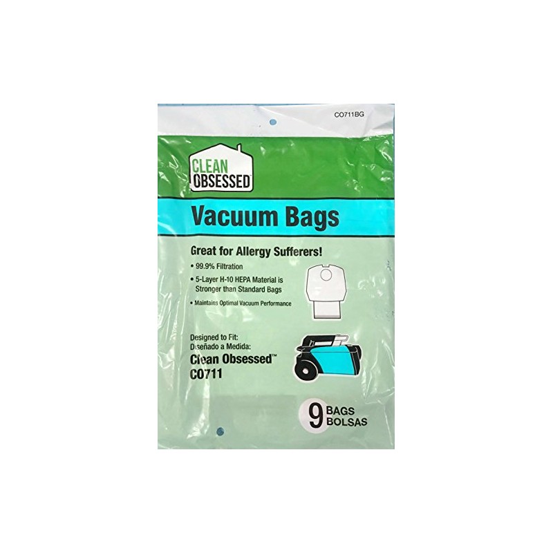 Clean Obsessed 9 Pack of Micro Vacuum Bags for CO711
