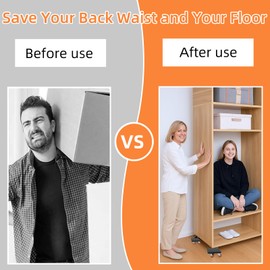 Furniture Transport Roller Set with 4 Transport Wheels and Furniture Lifter, 360° Rotating Heavy Duty Castors for Moving and Furniture Transport, Maximum Load 400 kg, Furniture Transport System for