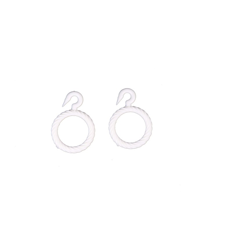 HIRDAY Curtain Hook Ring (White) -Set of 50 Pieces
