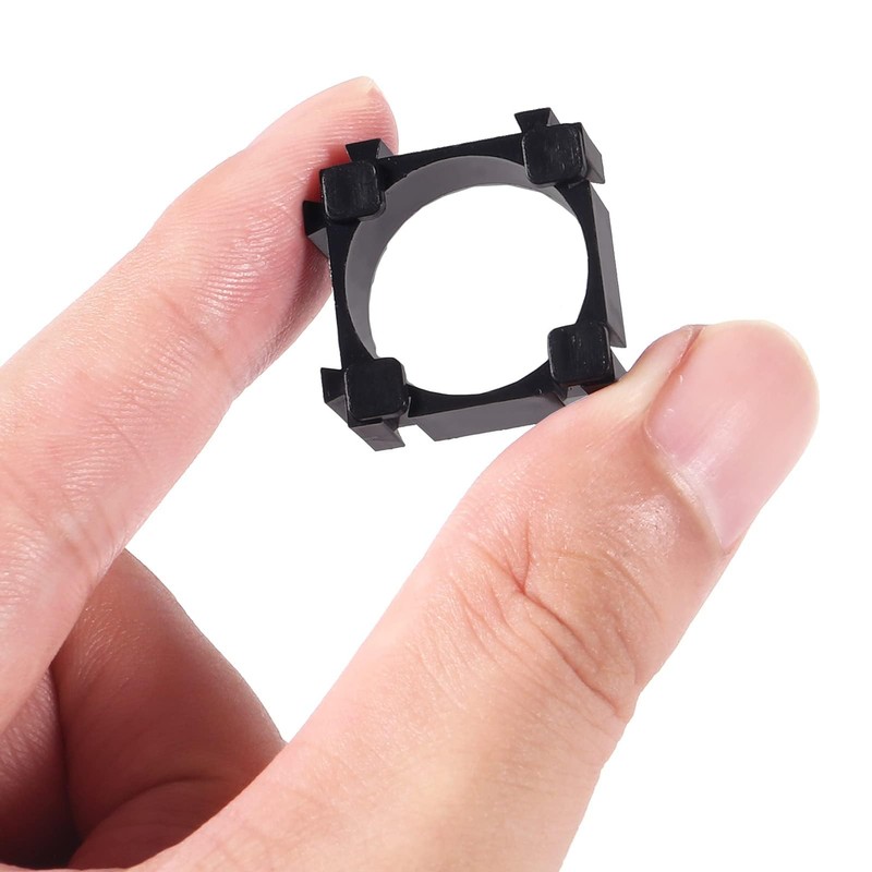 Fielect 100Pcs 18650 Lithium Battery Cell Holder, Plastic 18650 Cell