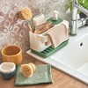 Snips, Soap Dispenser with Sponge and Glove Holder, White Green,