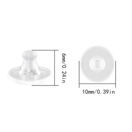 Earring Backs Rubber, 200pcs Soft Clear Silicone Earring Backs for Studs, Hypoallergenic Silicone Earrings Backs Replacement Safety Back Stoppers