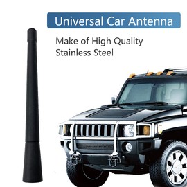 Vecys Car Short Rod Roof Antenna FM/AM Car Roof Antenna Universal Short Rod with 3 Different Adapters (M4, M5, M6) for FM/AM Radio Reception, Suitable for All Cars Trucks
