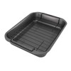 Roast Pan with Rack Rectangle Broiling Pan Carbon Steel Iron