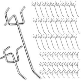 JSMTKJ Perforated Wall Hooks, Tool Wall Hooks, Pegboard Hooks for Perforated Walls, Perforated Wall Hooks, Perforated Plate Hooks for Supermarket Shelves, DIY Stores, Tool Rooms, Length 10 cm, 5 cm,