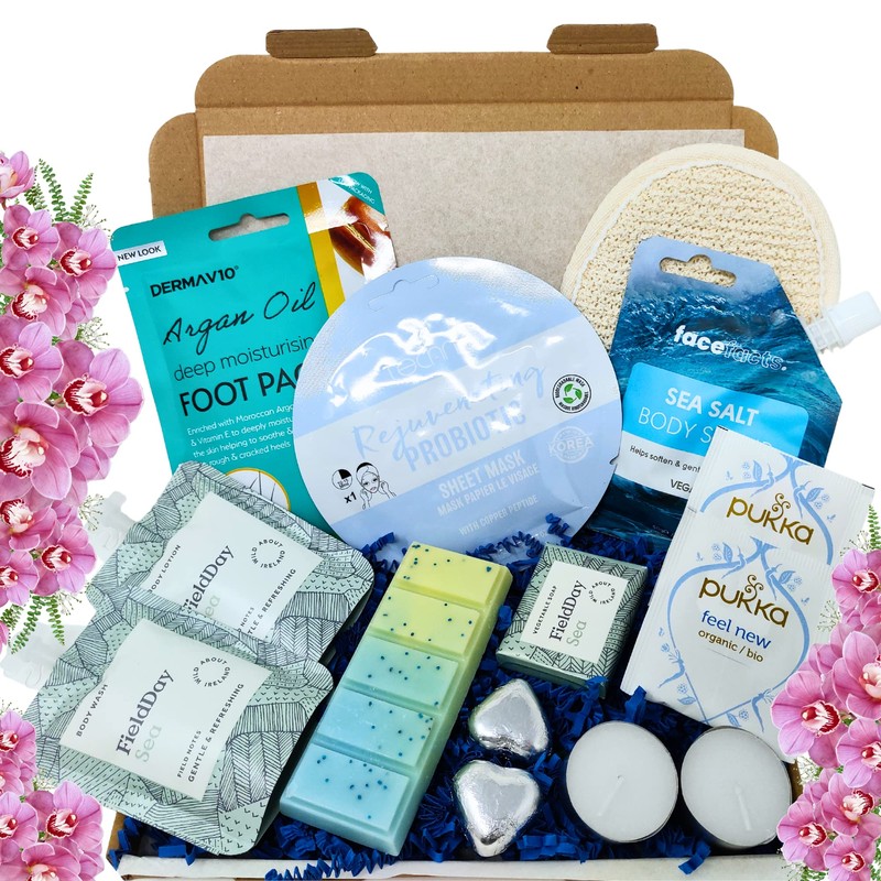 HOME SPA Relaxation Gift for Women, Self Care Pamper Hamper,