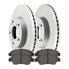AutoShack Coated Brake Rotors Front Brake Rotor Replacement Kit with Ceramic Brake Pads for 2009-2014 Honda Fit 1.5L FWD ArmorStop BRK010336146