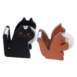 Operitacx Tiermotiv Klebebandabroller Aus Rutschfester Halter Für Klebeband Katzen Und Eichhörnchen Design üße Deko Für Schreibtisch Und Bastelprojekte