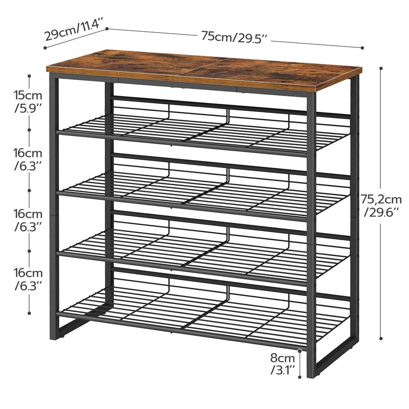 HOOBRO Shoe Rack, 5 Tier Shoe Organizer for Front Door