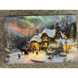 Thomas Kinkade Studio Postcard Santa's Night Before Christmas
