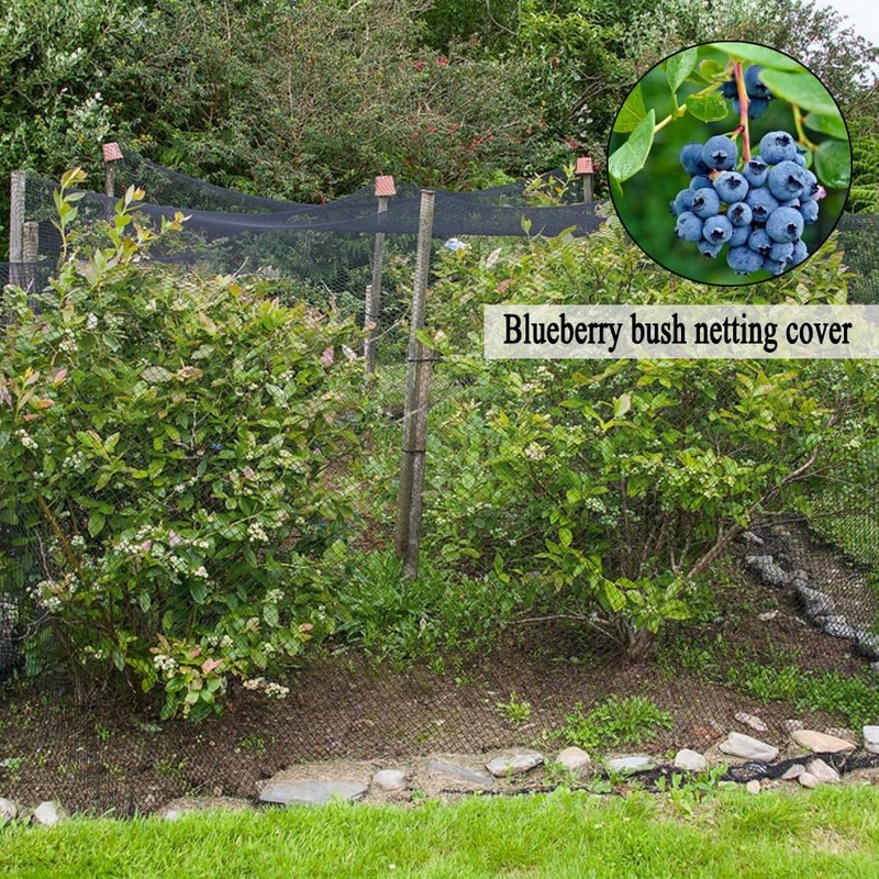 Junflying Bird Netting for Garden, 7.5X100 FT, 1/2“ Mesh, Strong