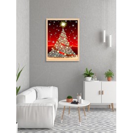 LEADINTOP Diamond Art Square Bead Set, 11.8 x 15.7 inches (30 x 40 cm), Christmas Diamond Painting, Full Paste Type, Square Art, Mosaic Art, Diamond Embroidery, Bead Art, Handmade, Popular, Stylish, Arts, Decoration, Painting, Adults, Kids, Beginners, DIY Craft Kit