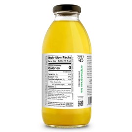 Just Ice Tea Organic Iced Tea, 16 Fl Oz Glass Bottles (6 Flavor Variety, Pack of 12)