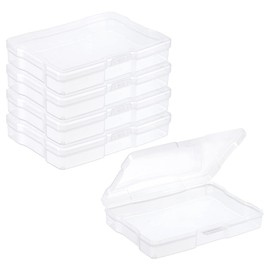 PATIKIL 4x6 Photo Storage Box, 4 Pack Photo Boxes Storage Photo Organizer Cases Storage Container Picture Boxes Plastic for 4x6 Pictures Sticker Scrapbook Craft Keeper, Clear