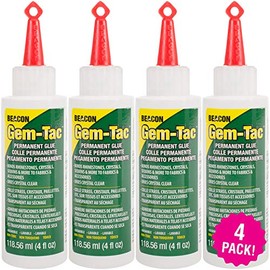 Signature Marketing Gem-Tac Permanent Adhesive 4/Pkg, 4 Pack