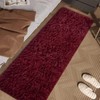 FALARK Soft Wine Red Runner Rugs for Bedroom, 2x6 ft