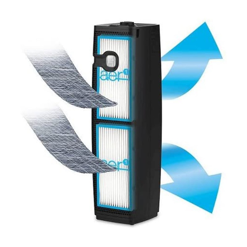 Holmes HAP9425B aer1 Tower Slim HEPA Air Purifier with Ionizer