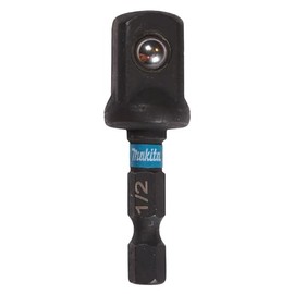 Makita B-66874 Impact Black Adapter 1/4 Inch Hex to 1/2 Inch Square, 50 mm, Pack of 1