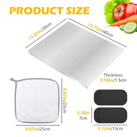 Stainless Steel Cutting Board with Lip for Kitchen,15.7 x 11.8 in