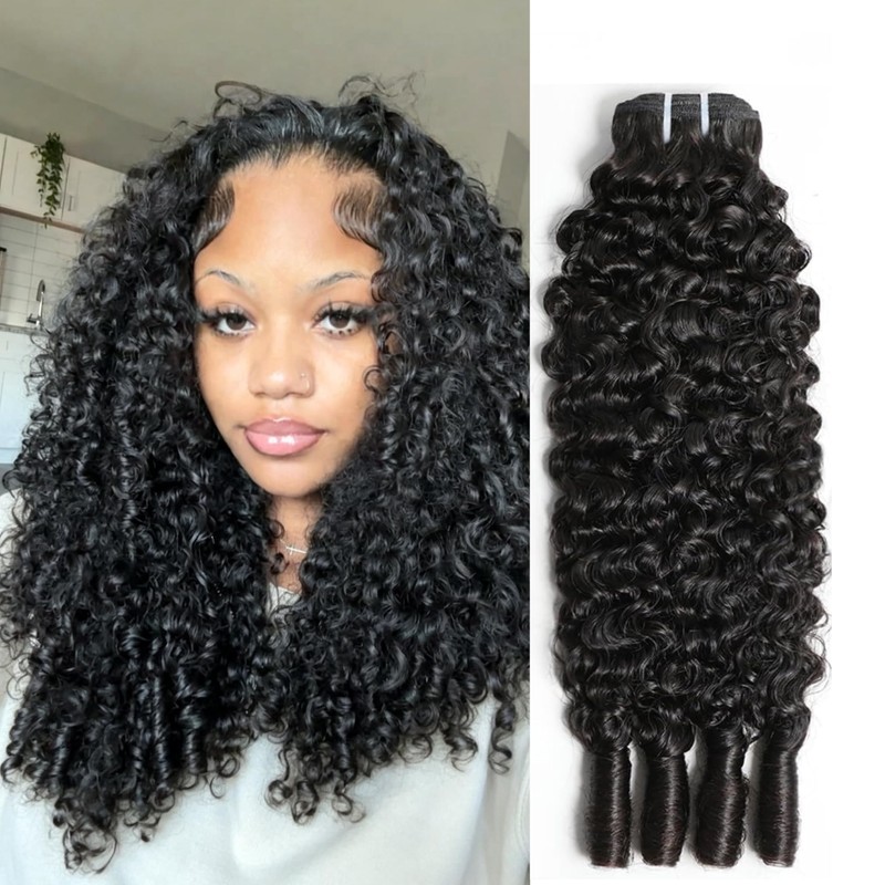 WBTH Extensiones de cabello humano rizado birmano de 22 pulgadas,