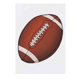 'Rugby Ball' Temporary Tattoo - Water Resistant, Skin-Safe, Non-Toxic Transfer (TO00083455)