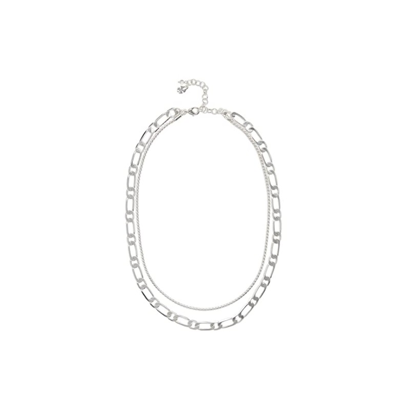 Lucky Brand Chunky Chain Layer Necklace, Silver, One Size