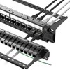 Jadaol Shielded 24-Port Cat6A Patch Panel, RJ45 Coupler Feed-Through, 1U