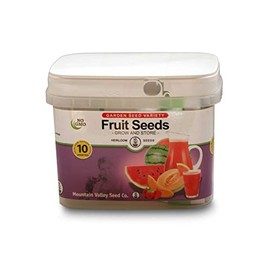 Survival Storage Fruit Seeds - 10 Varieties - Over 2,000 Non-GMO Melon, Berry & Pumpkin Seeds - Non-Hybrid, Open Pollinated - Long Shelf Life Emergency Seed Vault