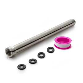 OFFO Shower Head Extension Arm, Brushed Nickel 10 in Shower Arm Extension Shower Head Extender Made of 304 Stainless Steel Shower Pipe Extension