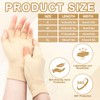 Yearntown 3 Pairs Elderly Skin Thin Protector Gloves Tone Fingerless