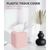 Livelab Tissue Box Cover with Base - Square Plastic Holder,