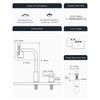 Waterfall 3 Hole Matte Black Kitchen Sink Faucet with Separate