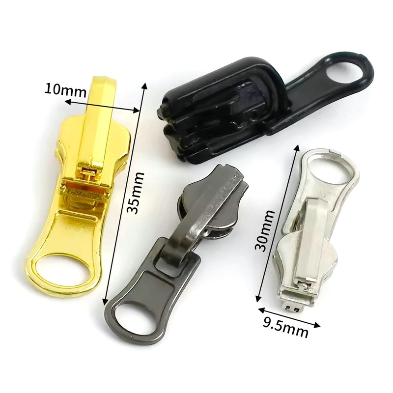 Universal Zipper Repair Kit - 3-Size Double-Sided Zippers Slider Replacement
