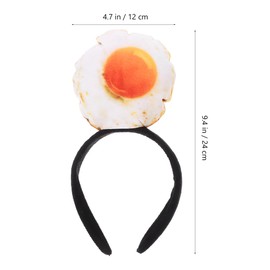 MAGICLULU Poached Egg Headband Novelty Hair Band Funny Headpiece for Cosplay Costume Accessory Party Accessories