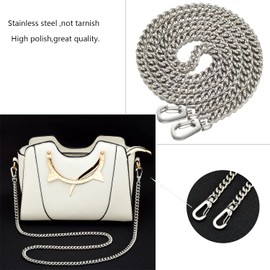 Cinturón de acero inoxidable de 8 mm para bolso de hombro, cruzado, accesorios de repuesto con hebillas sólidas
