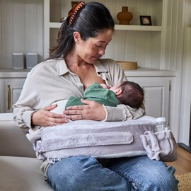 My Brest Friend Super Deluxe Nursing Pillow Cover - Slipcovers for Baby - Adjustable Fit, Easy Care, Durable - Nursing Pillow Not Included, Sandstone