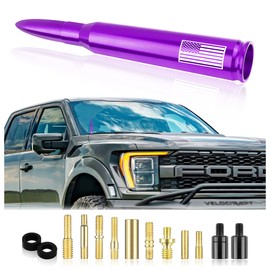 Upgrade American Flag Car Bullet Antenna,Truck Exterior Accessories Antenna Toppers Compatible with GMC,Chevy Silverado,Dodge,Ford,Jeep Antenna Replacement (Premium Purple - U.S. Flag)