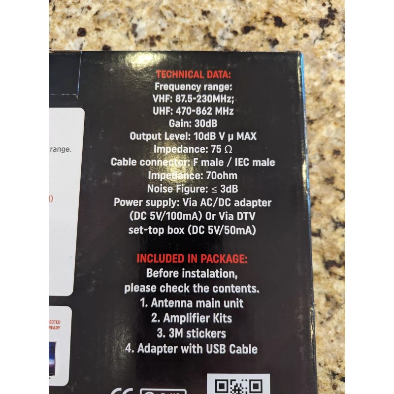 Digital Antenna Epic DEV Digital HDTV Antenna 4k UHD 30