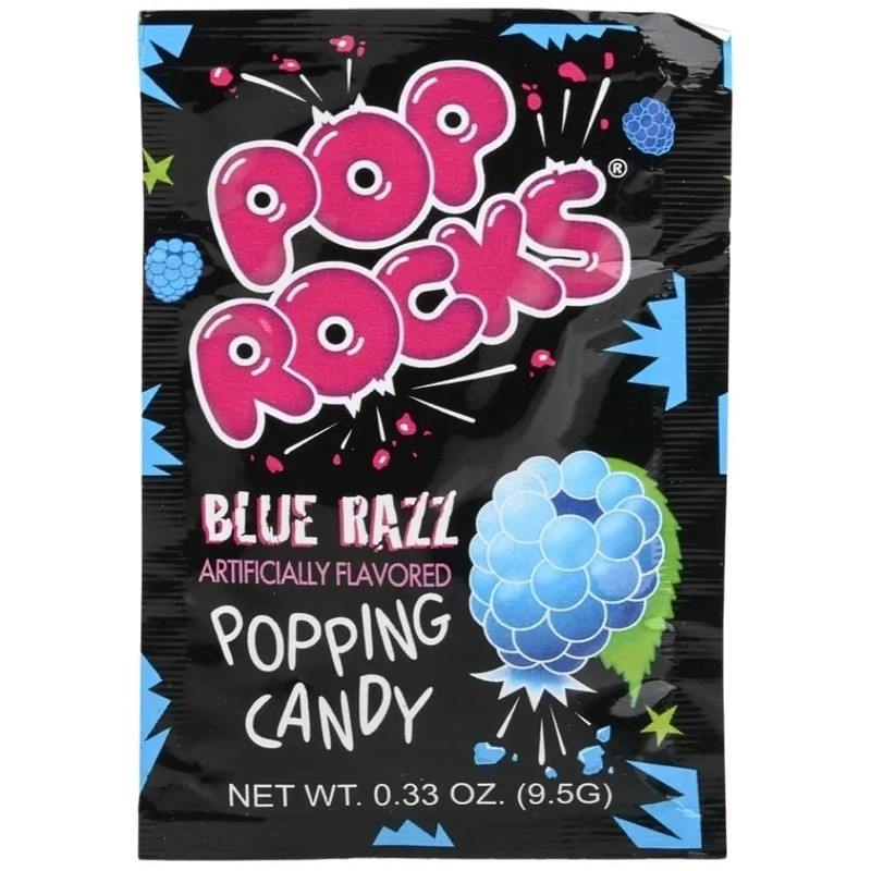 Pop Rocks Blue Razzberries (Pack of 24) – Tangy Popping