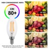 2W Candelabra Led Bulbs, Dimmable E12 Chandelier Light Bulbs, 2200K,