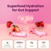 Blume SuperBelly Hydration Packets, Sugar-Free, with Probiotics & Electrolytes, Strawberry